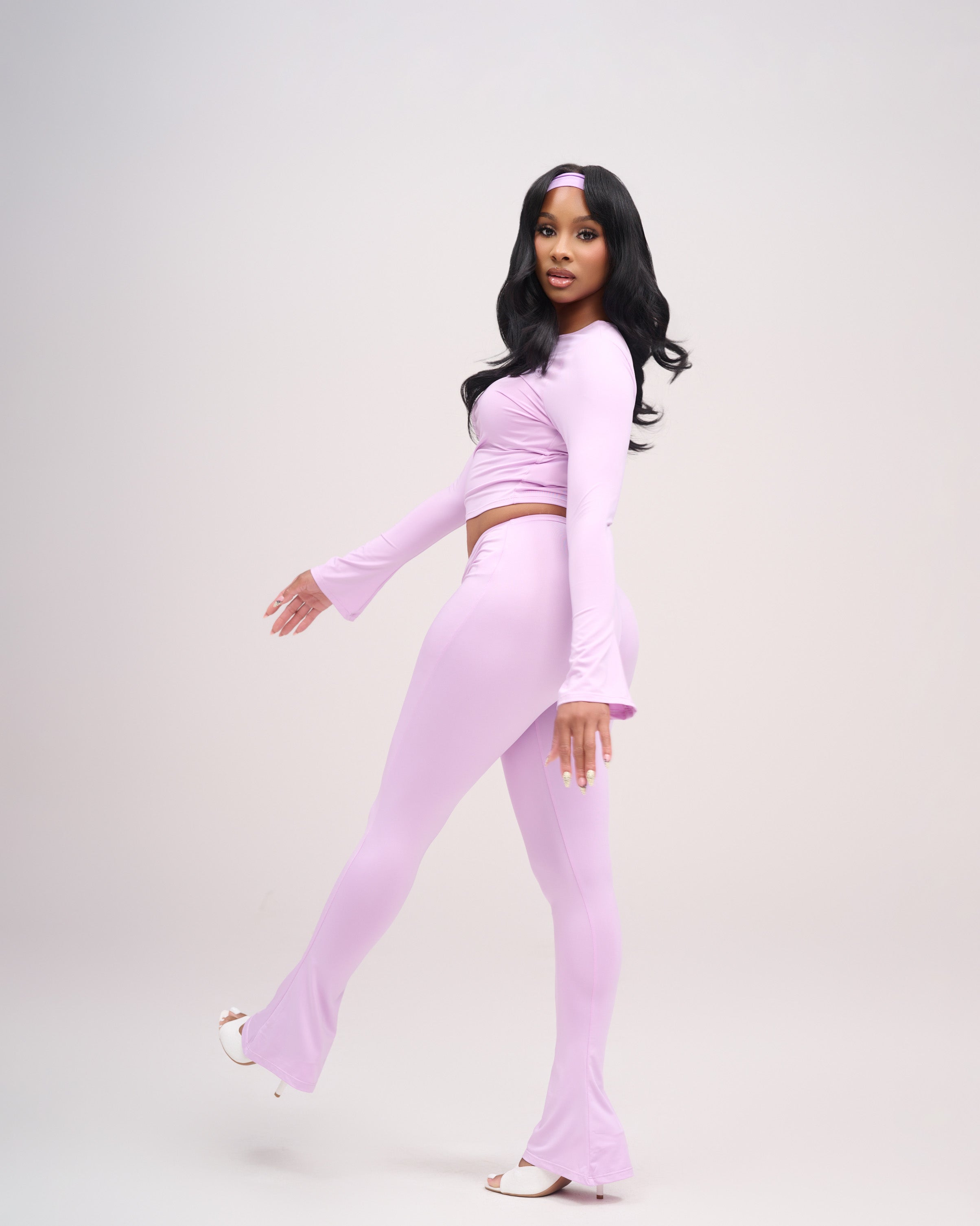 Lavender Sculpted Bodysuit Pant
